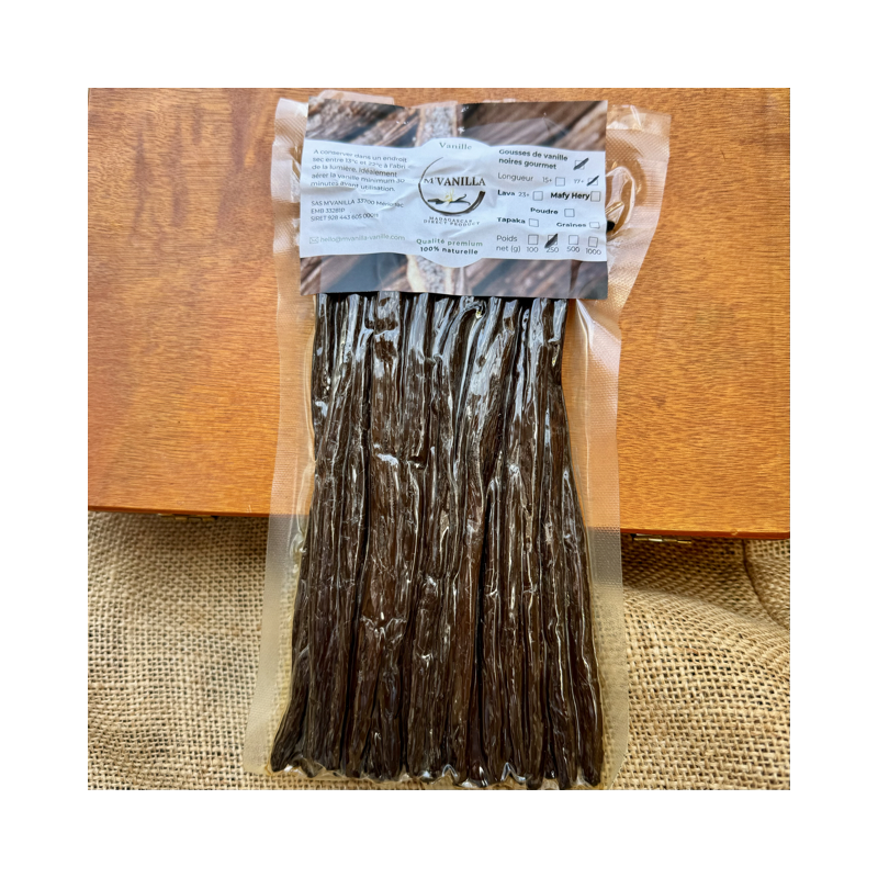 Gousses vanilles noires gourmet Grand Cru 250g