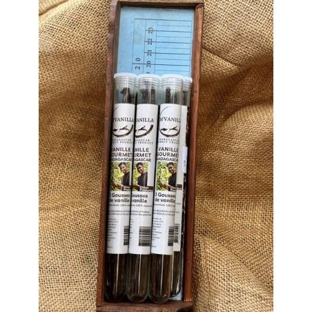 Tube verre 3 gousses vanille