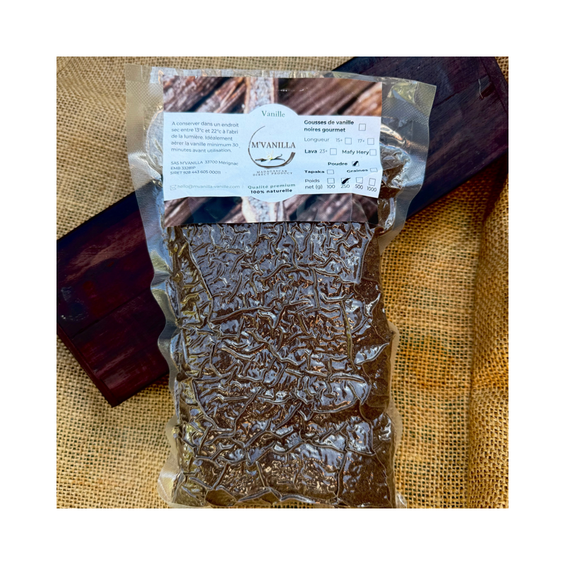 Poudre de vanille pure avec grains 250g Poudre de vanille pure avec grains 250g
