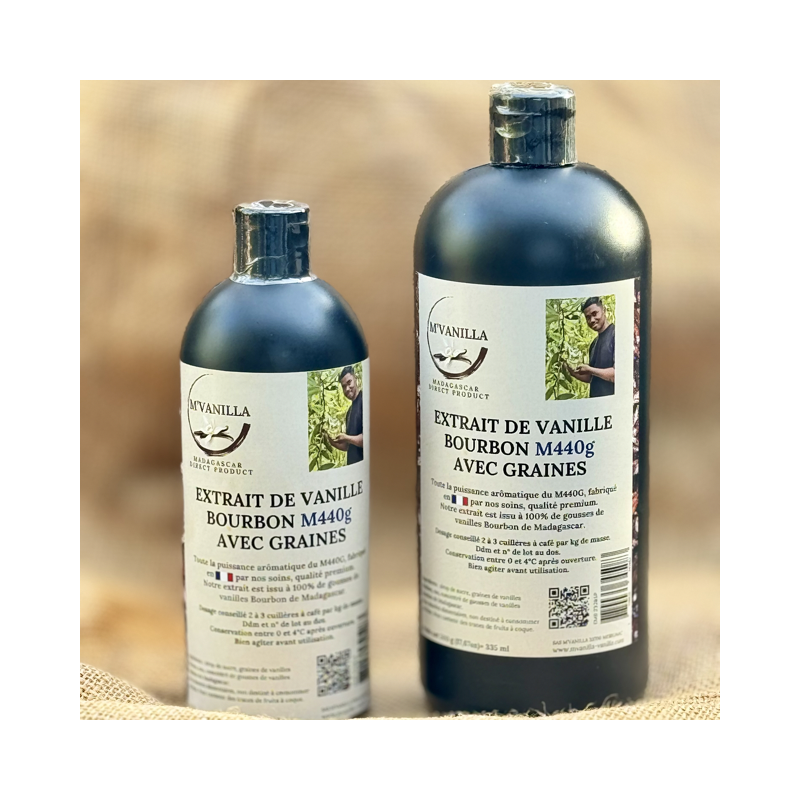 Extrait de vanille M440g avec graines -P- 1kg Extrait de vanille M440g avec graines -P- 1kg