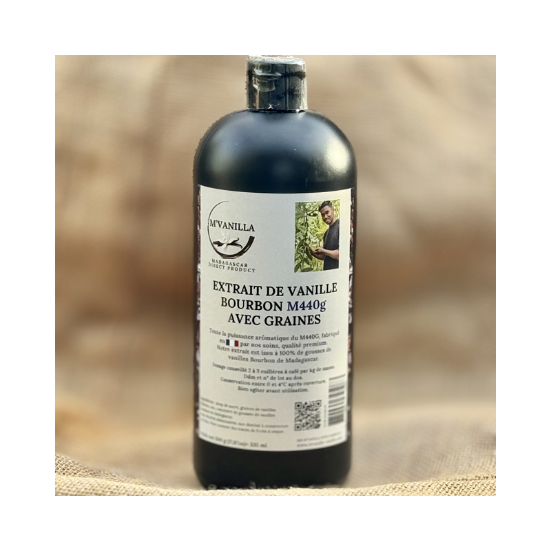 Extrait de vanille M440g avec graines -P- 500g Extrait de vanille M440g avec graines -P- 500g