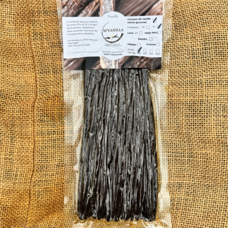 Gousses vanilles noires gourmet Grand Cru 100g