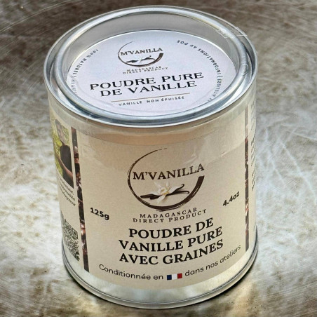 Poudre de vanille pure avec grains 125g