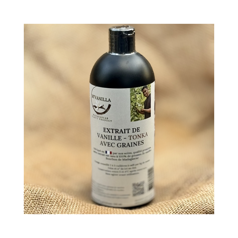 Extrait de Vanille-Tonka Avec Graines - 500g Extrait de Vanille-Tonka Avec Graines - 500g